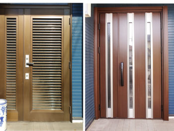 【玄関ドアリフォーム事例】1日で新しいドアに。ポケットキーで利便性UP！