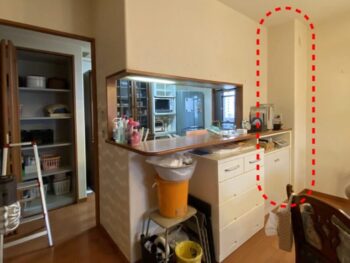 キッチンのパイプスペース