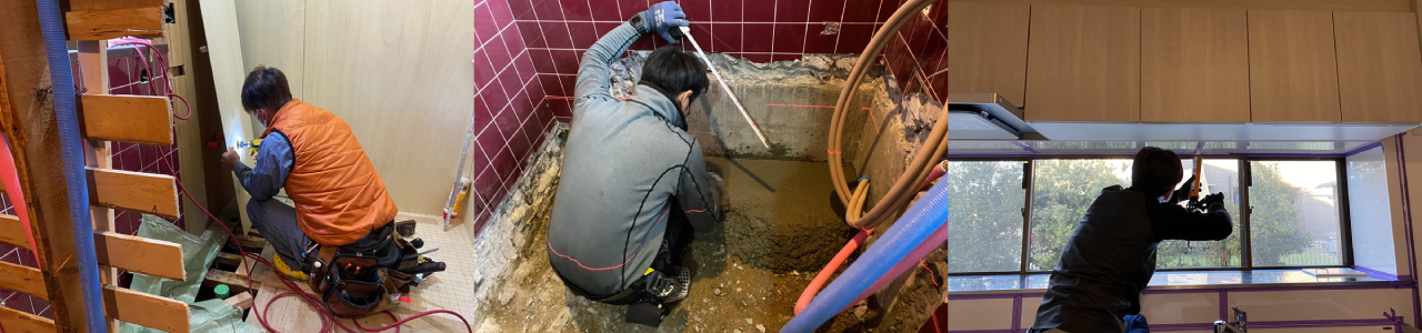 岡山市の創拓 - 熟練職人による丁寧な施工風景